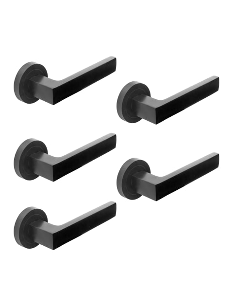 Manivelas de aluminio mackay con roseta d.50 mm para puertas de