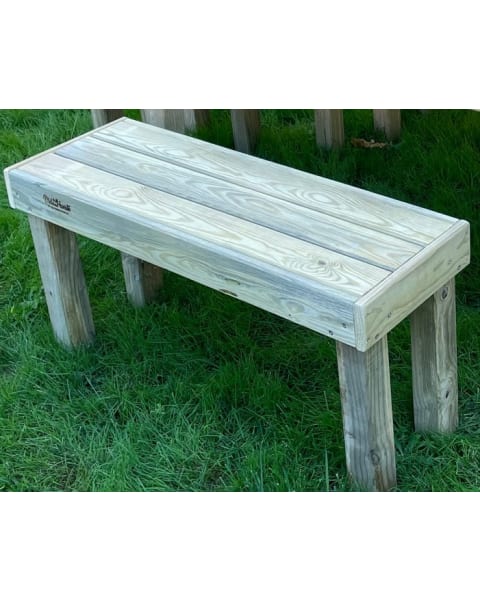 Banco de jardim em madeira tratada 100x33x50 cm - vidahuerto