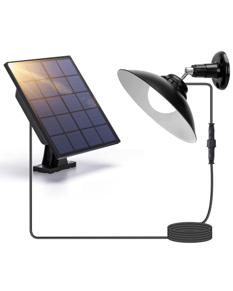 Aigostar luz solar exterior 50w 500lm aplique con mando a distancia ip65