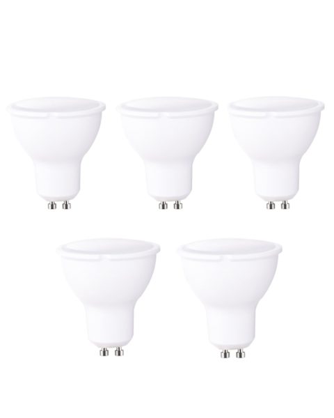 Pack 5 bombillas a2bc LED gu10 8w luz neutra 4000k