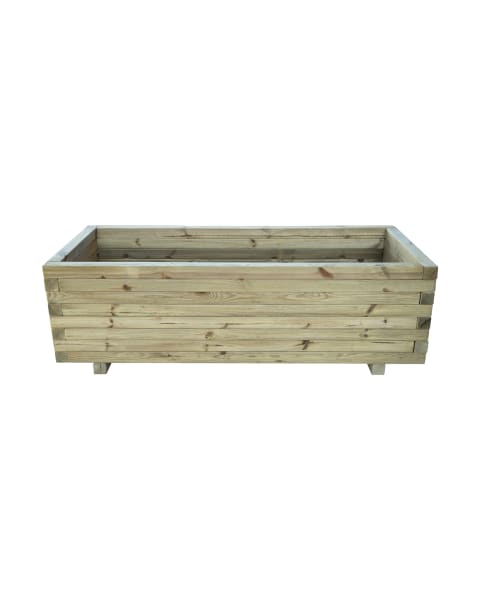 Jardinera rectangular madera 100x50x40 cuadradillo autoclave-madelea