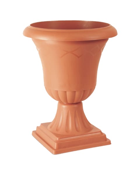 Pote ornamental com Athena Foot 22l., 474x474x612, cor de terracota