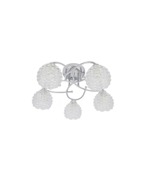 Fab 155055020 | lâmpada bagan 5xe14 cromo 23x49x49 cm