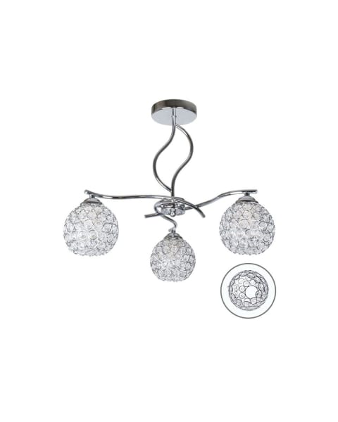 Lampara de techo balbina cromo  45cm