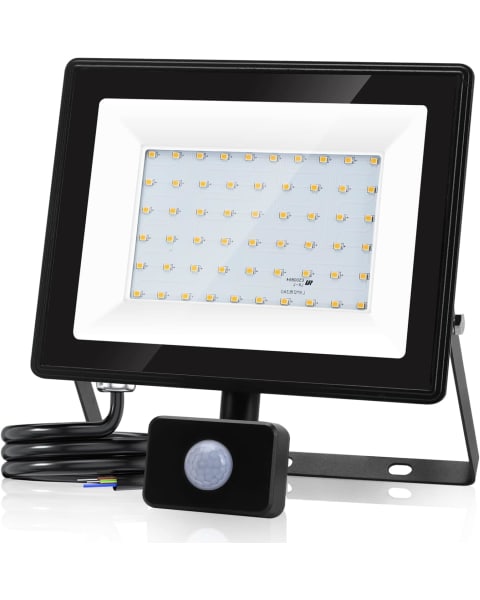 Aigostar Refletor LED externo 50W com sensor de movimento 5400LM IP65 4000K