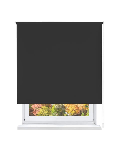 Home mercury- estor enrollable opaco, blackout  (negro, 120x180cm)