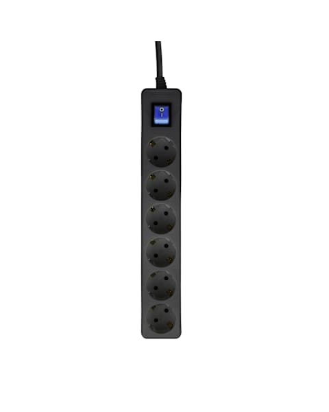 Regleta 6 enchufes schuko 1,5m con interruptor 7hsevenon