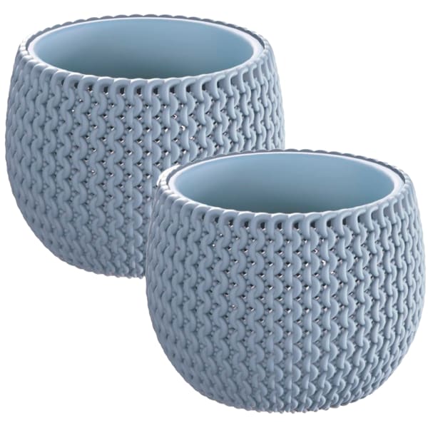 Pack 2 vasos redondos Splofy bowl 23,9 x 23,9 x 16,1 cm  Cinza gelo