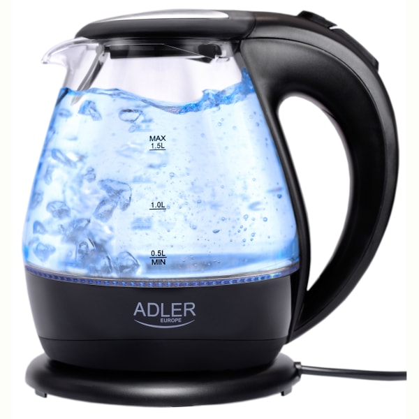 Hervidor agua eléctrico 1,5 litros jarra cris adler ad 1224 negro 2200w