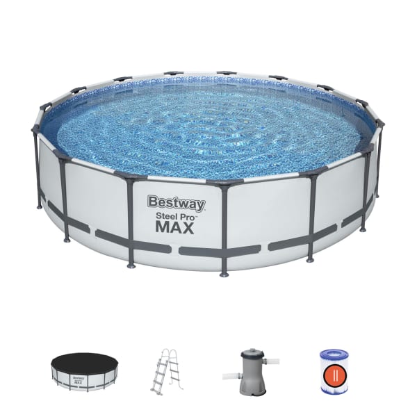 Conjunto de piscina desmontável bestway® steel pro max™ de 4,57 m x 1,