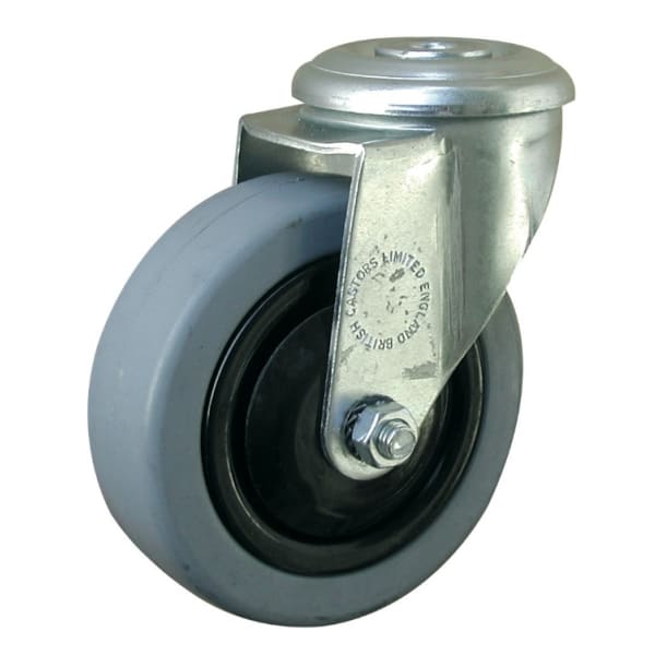 Rueda giratoria con freno (ojo ø 10 mm)
