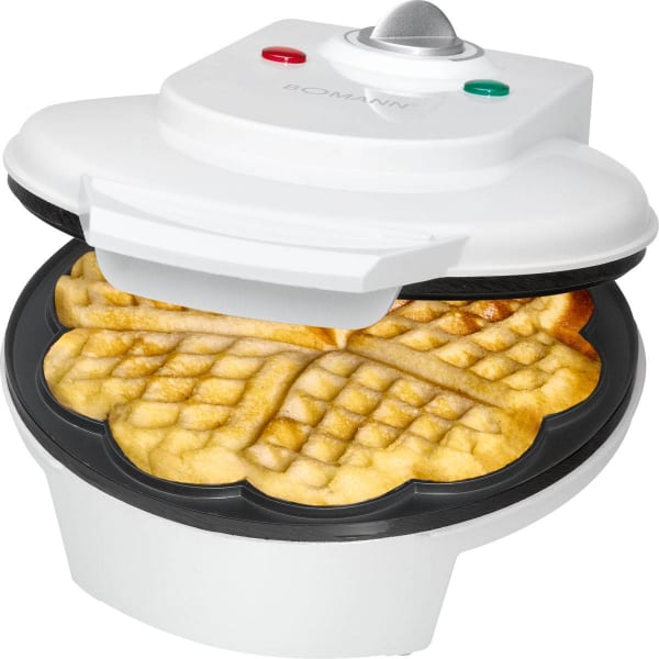 Máquina de waffles, 5 waffles em forma de cor bomann wa 5018 cb branco 1200