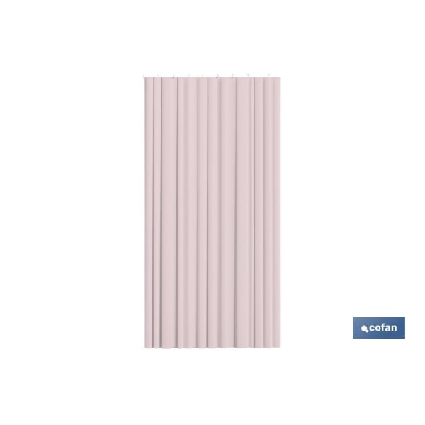 Cortina de Baño Impermeable | 8 anillas | 1,40 x 2 cm | Color rosa