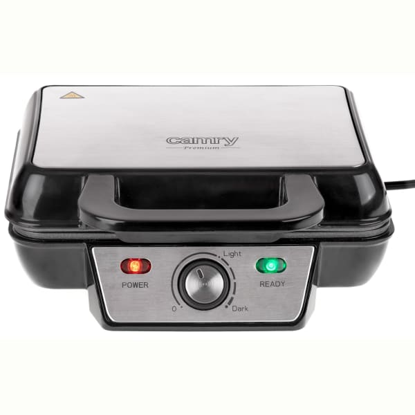 Máquina de waffles eléctrica 2 waffles beLGas camry cr3046 prata negra 1600