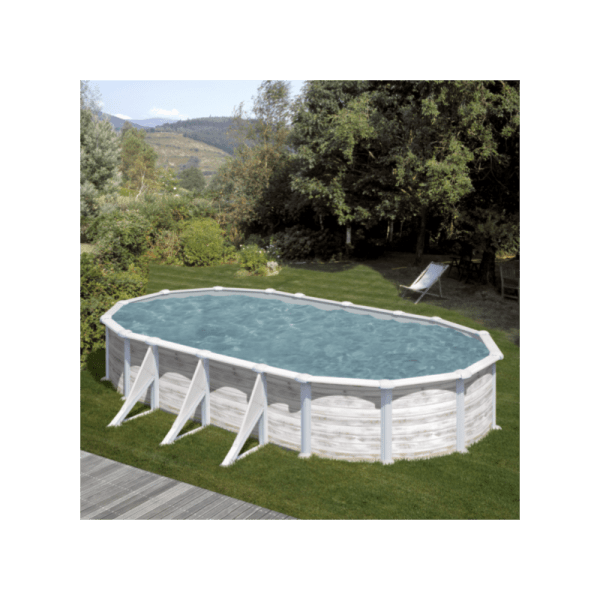 Piscina de aço imitação nórdico 730 x 375 x 132 cm