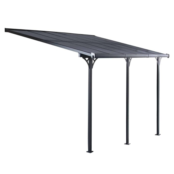 Toldo de parede em alumínio 435x254x220/260 cm (11 m²) elliot