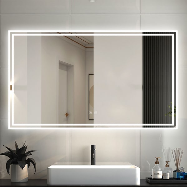 Espelho de casa de banho led 160×80cm＋bluetooth＋anti-embaciamento