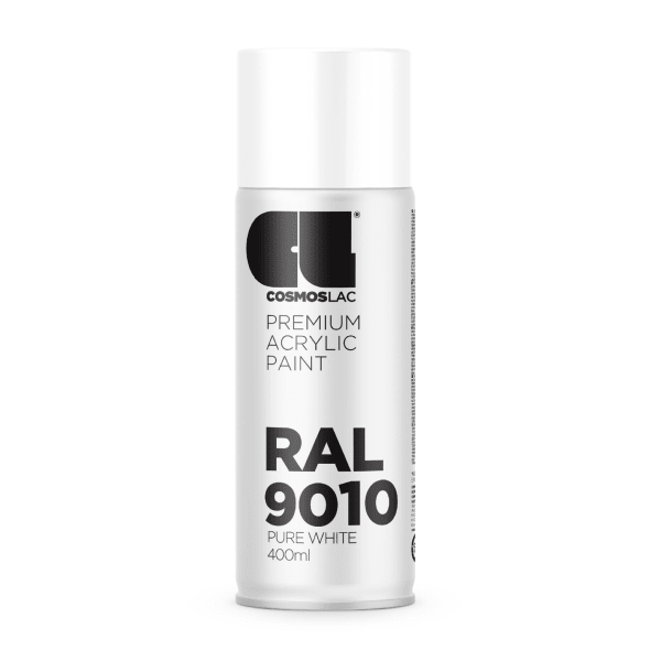 Spray premium acrylic brillante ral  400 ml (ral 9010 blanco puro)