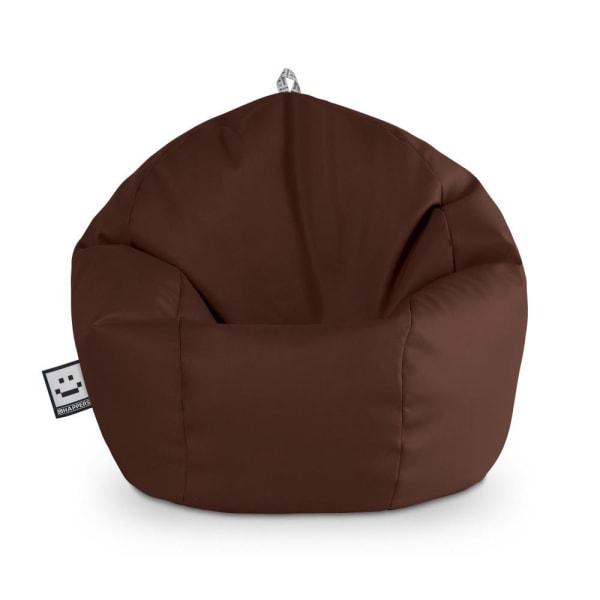 Puff pelota polipiel exterior marrón happers