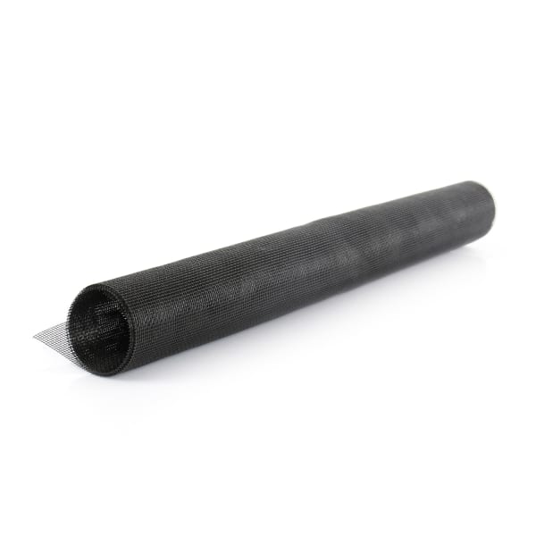 Malla mosquitera de PVC en rollo - 1 x 2 m negro