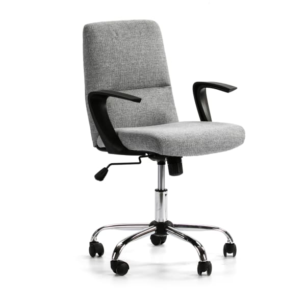 Cadeira de escritório elevatória e reclinável teo cinza claro