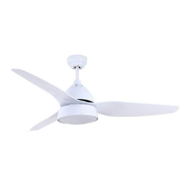 Ventilador de techo AUTAN blanco con luz y control remoto de Fabrilamp