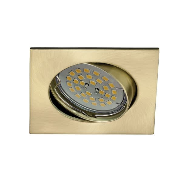 Foco empotrable basculante basic cuadrado oro satinado wonderlamp 1xgu10