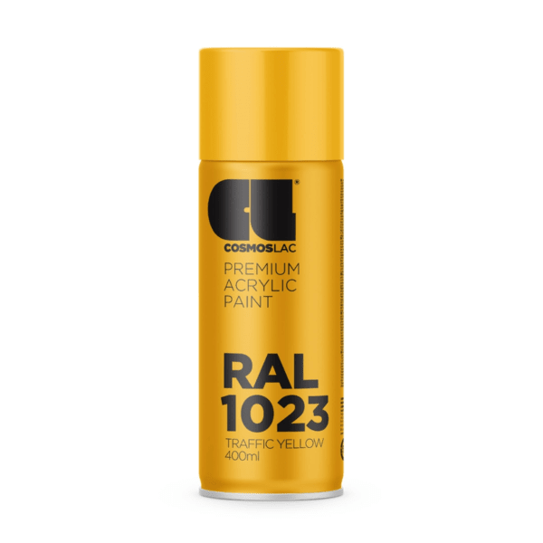 Spray premium acrylic brillante ral  400 ml (ral 1023 amarillo trã¡fico)