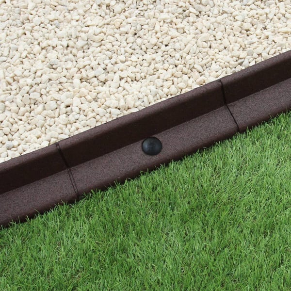 Bordas de grama marrom flexível jardim bordas céspeadas 50 x 1,2m pacote