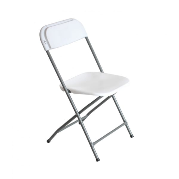 Cadeira dobrável branca 49x44,5x80,5cm 7house