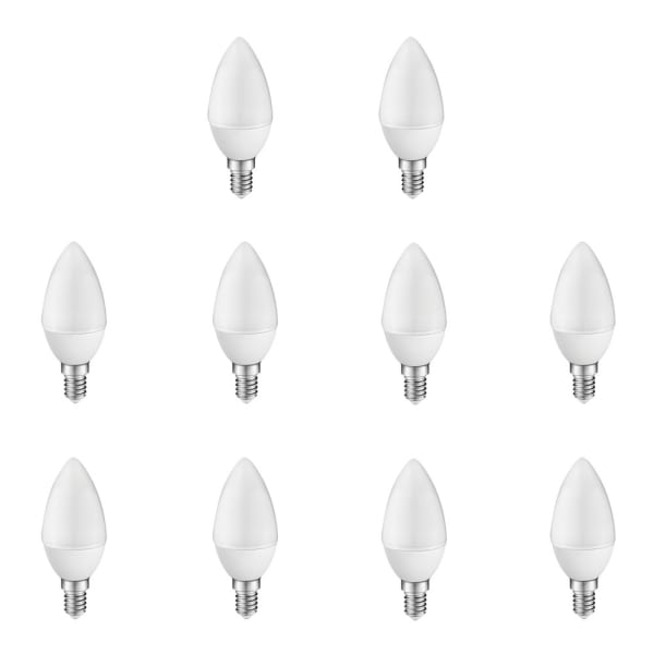 Pack 10 lâmpadas a2bc LED c30 e14 6w luz 3000k
