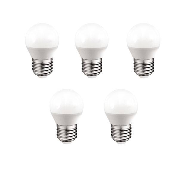 Pack 5 lâmpadas a2bc LED b45 6w E27 luz fria 6000k