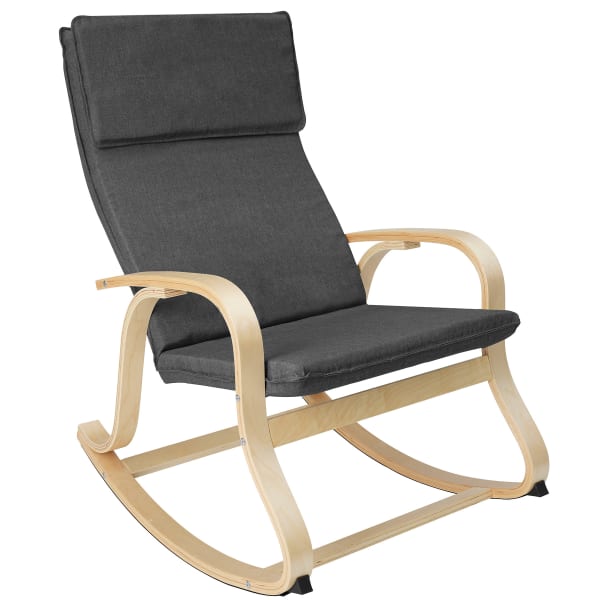 Cadeira de balanço roca de madeira de abeto 150kg