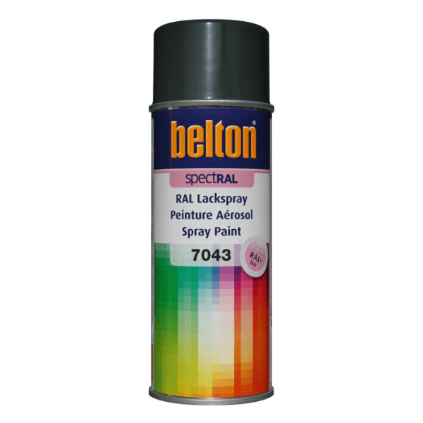 Spray belton spect ral brillante 400 ml (ral 7043 gris tráfico b)