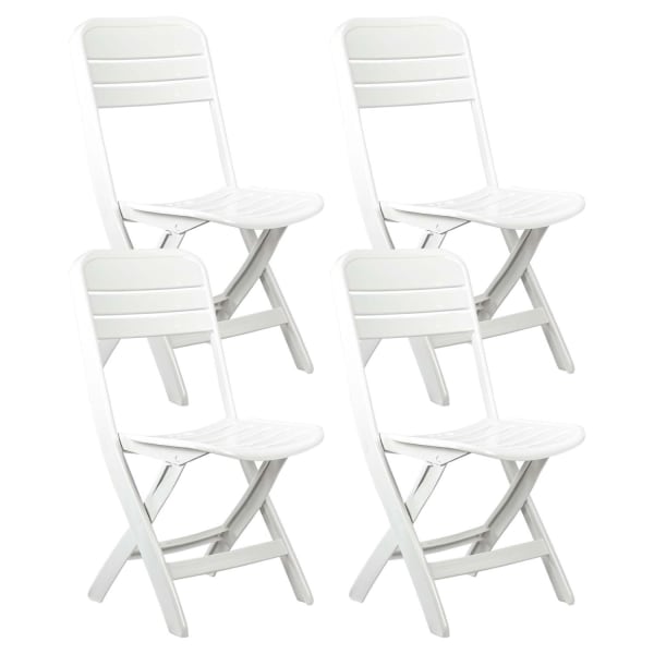 Pack 4 cadeiras dobráveis bliss branco 52x40x82cm o91