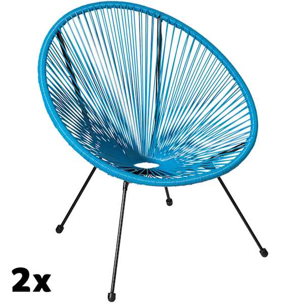 Sillas de jardín retro santana estilo acapulco azul