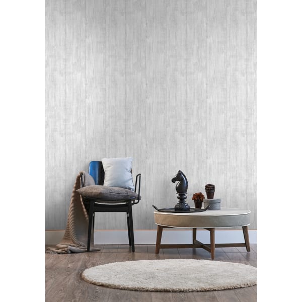Papel pintado texturizado tnt tablas de madera timber gris