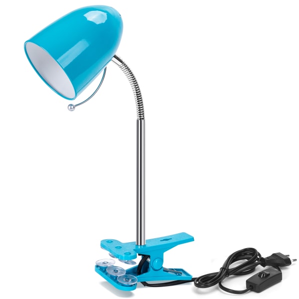 Aigostar Lámpara de escritorio con clip, portalámparas E27, Azul