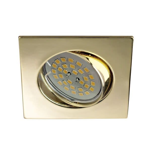 Foco empotrable basculante basic cuadrado oro wonderlamp 1xgu10