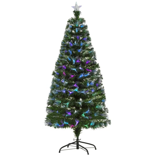 Árbol de navidad PVC y metal color verde 74x74x150 cm Homcom