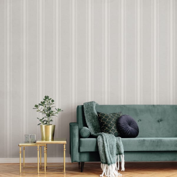Papel pintado tnt autoadhesivo rayas gris 53x300 cm