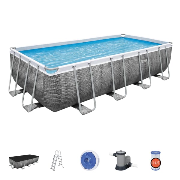 Conjunto de piscina desmontável bestway® power steel ™ de 5,49 m x 2,7