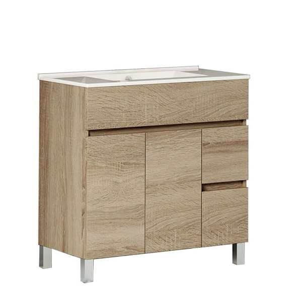 Kibath mueble de baño con lavabo urban 80x45 cm cambrian 2 caj. Y 2 puertas