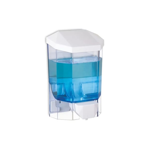 Dispensador manual transparente de gel higienizante o jabon 1000 ML