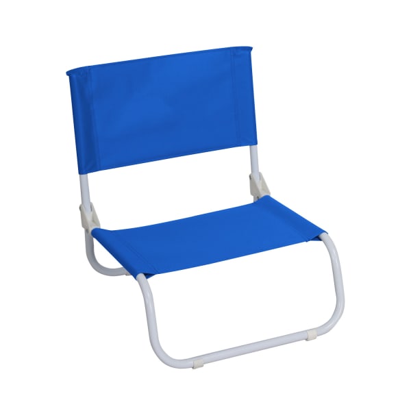 Cadeira de praia baixa dobrável azul 45x49,5x17,5cm 7house