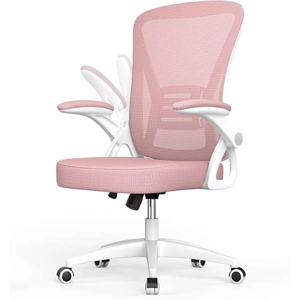 Silla de oficina b con reposabrazos ajustables- rosa