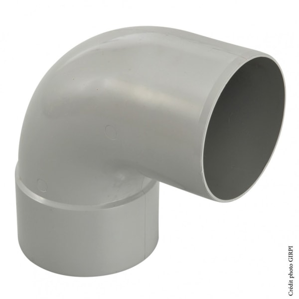 Codo 87,3° pvc gris girpi, desv.33 cm diam.100 mm