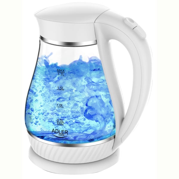 Hervidor agua eléctrico 1,7 litros jarra cris adler ad 1274w blanco 2200w