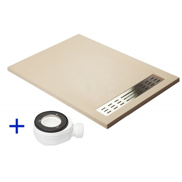 Base de duche Premium de Mineral Antiderrapante 70x180 Bege - Ral 9001