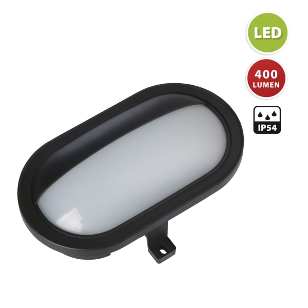 PALPEBRA: aplique LED integrado 5.5W color negro. Para exterior